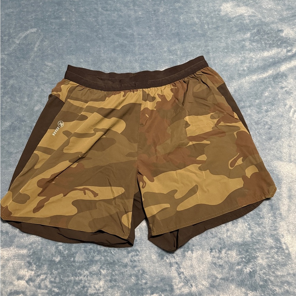 Roark Athletic Brown and Tan Shorts